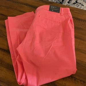 J. Crew hot pink City Fit crops size 12